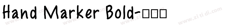 Hand Marker Bold字体转换